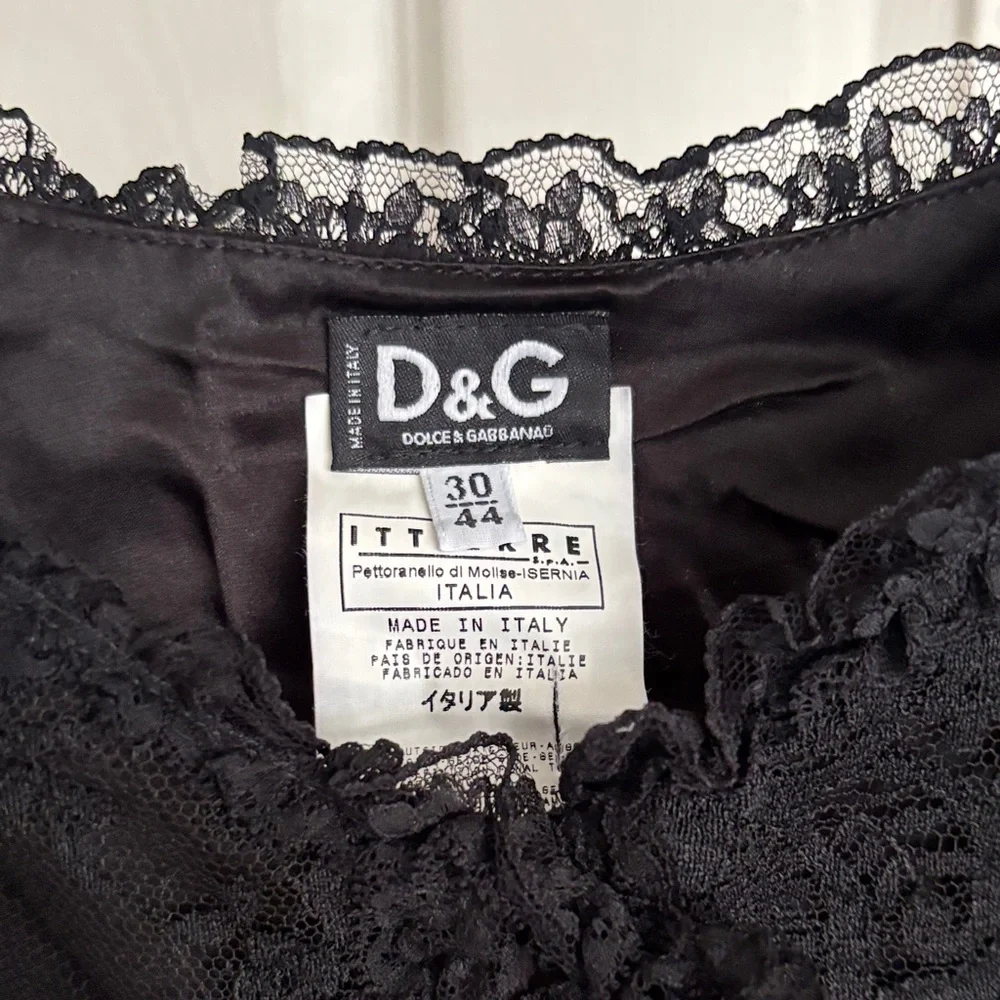 Dolce and Gabbana Black Lace Slip Dress - Picture 4 of 5